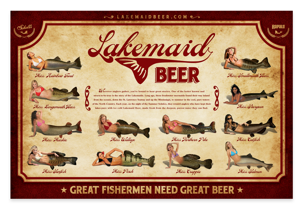Lakemaid beer poster