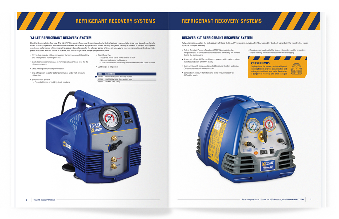 Yellow Jacket catalog - refrigerant recovery systems