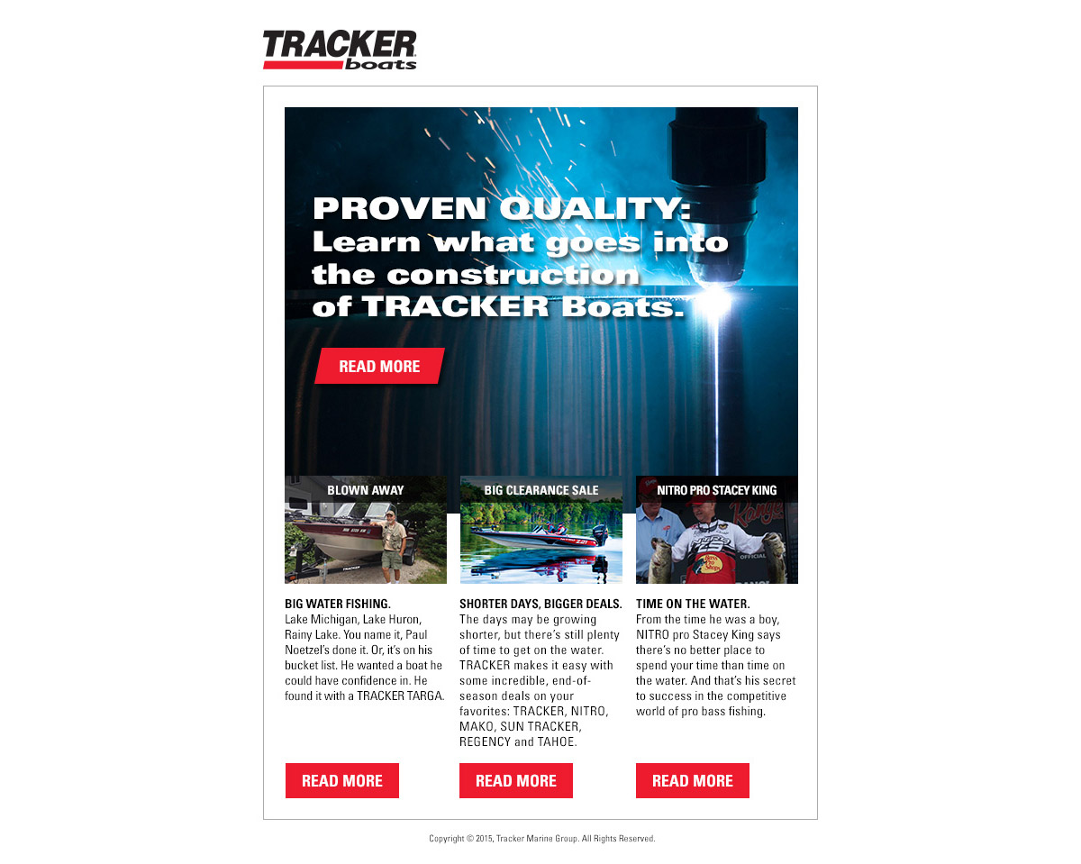 Tracker boats print ad