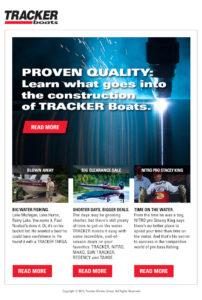 Tracker boats print ad