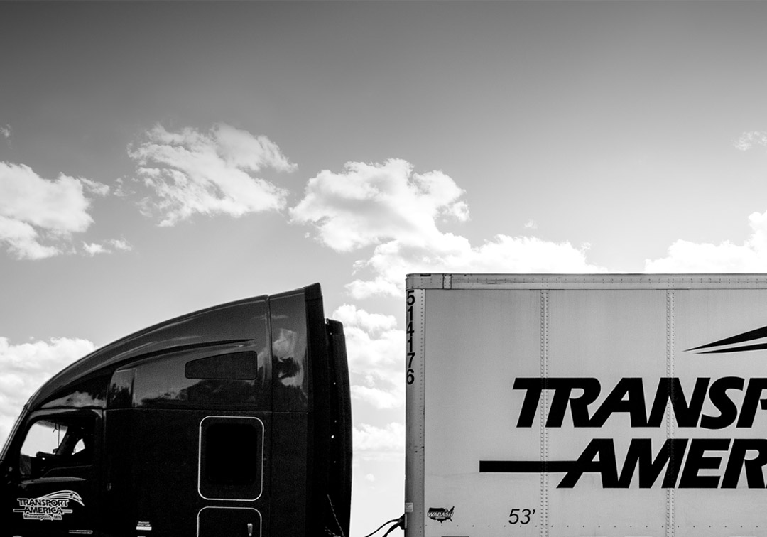 American Trucking in Black in white.