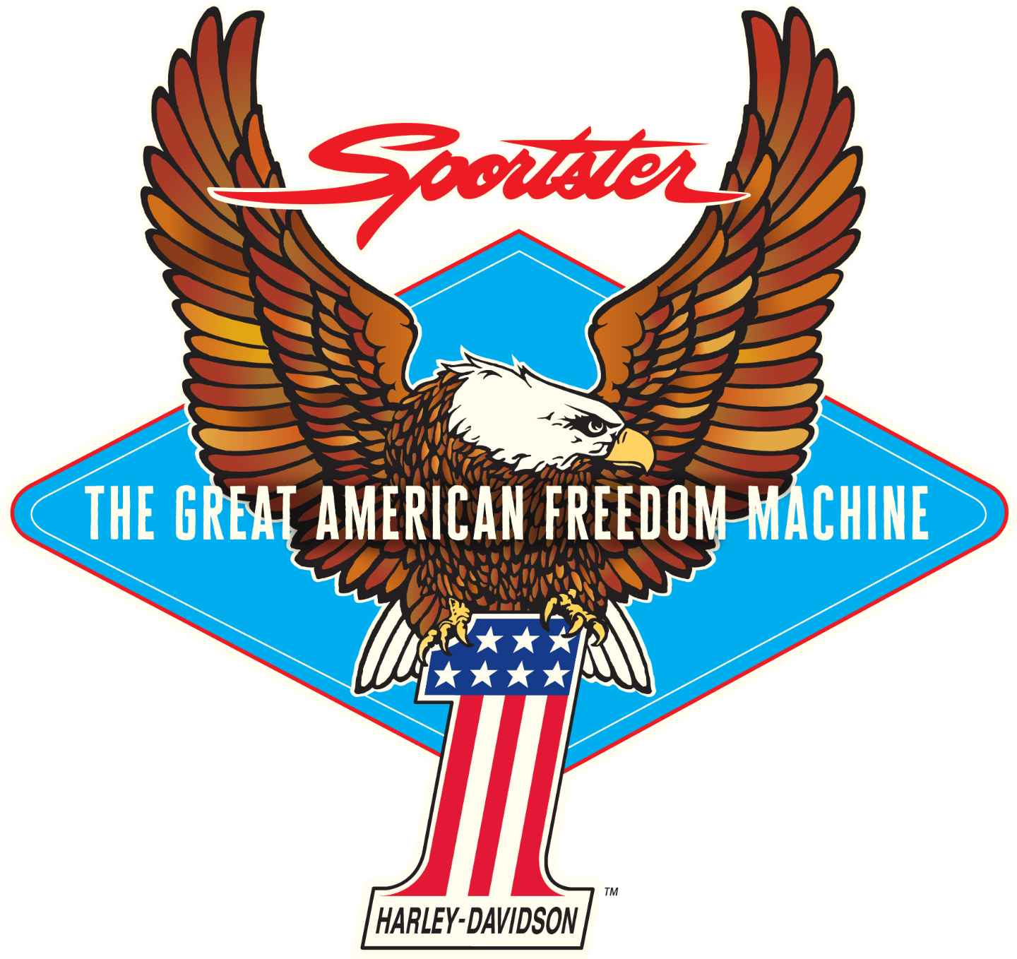 Great American Freedom Machine colored logo.