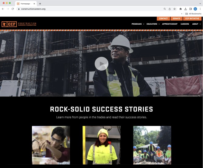 Website Template of Construction Careers
