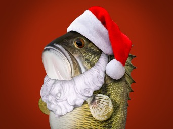 Bass dressed as santa